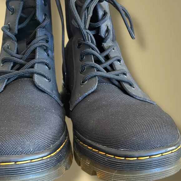 Like New! Dr. Martens Combs Combat Black Boots - Picture 3 of 12